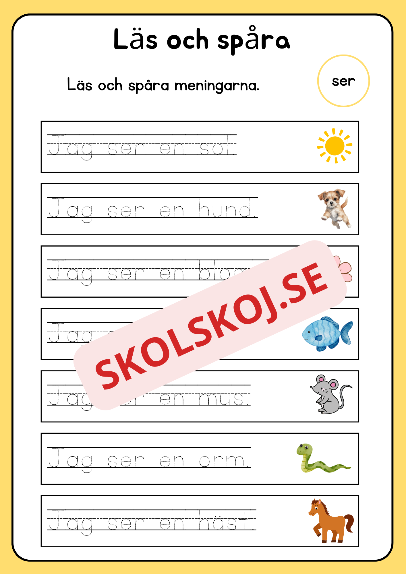 Läs och spåra meningarna