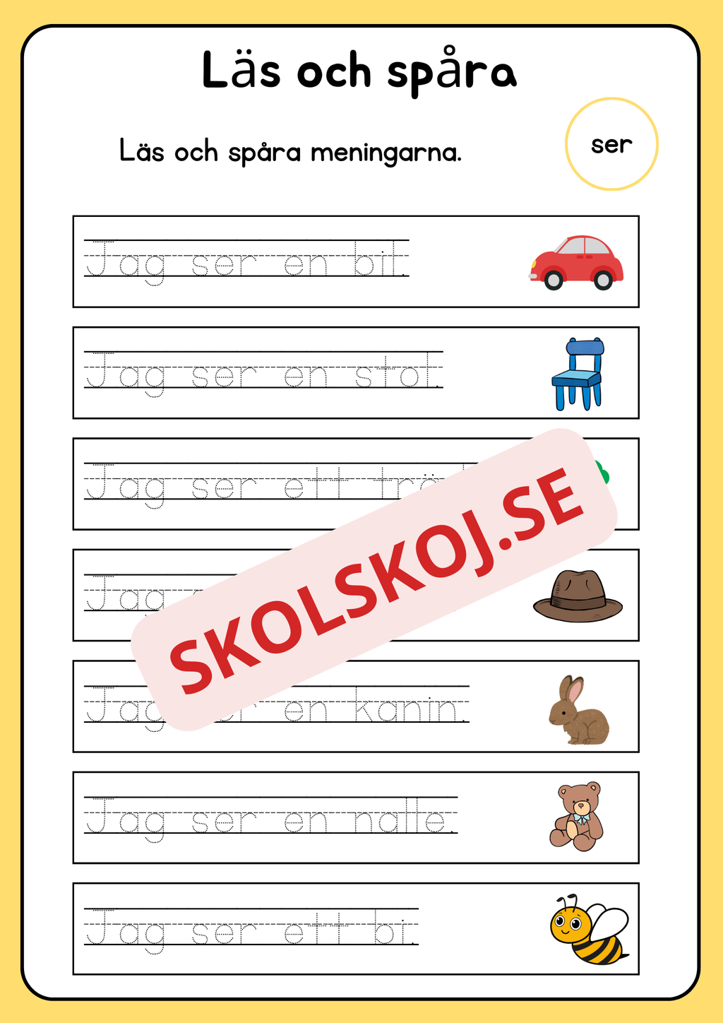 Läs och spåra meningarna