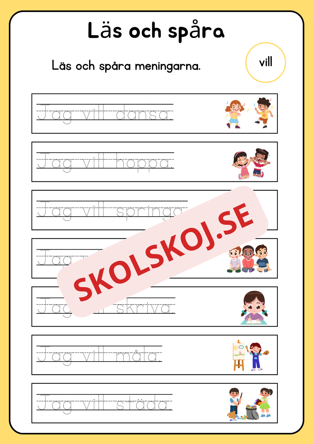 Läs och spåra meningarna