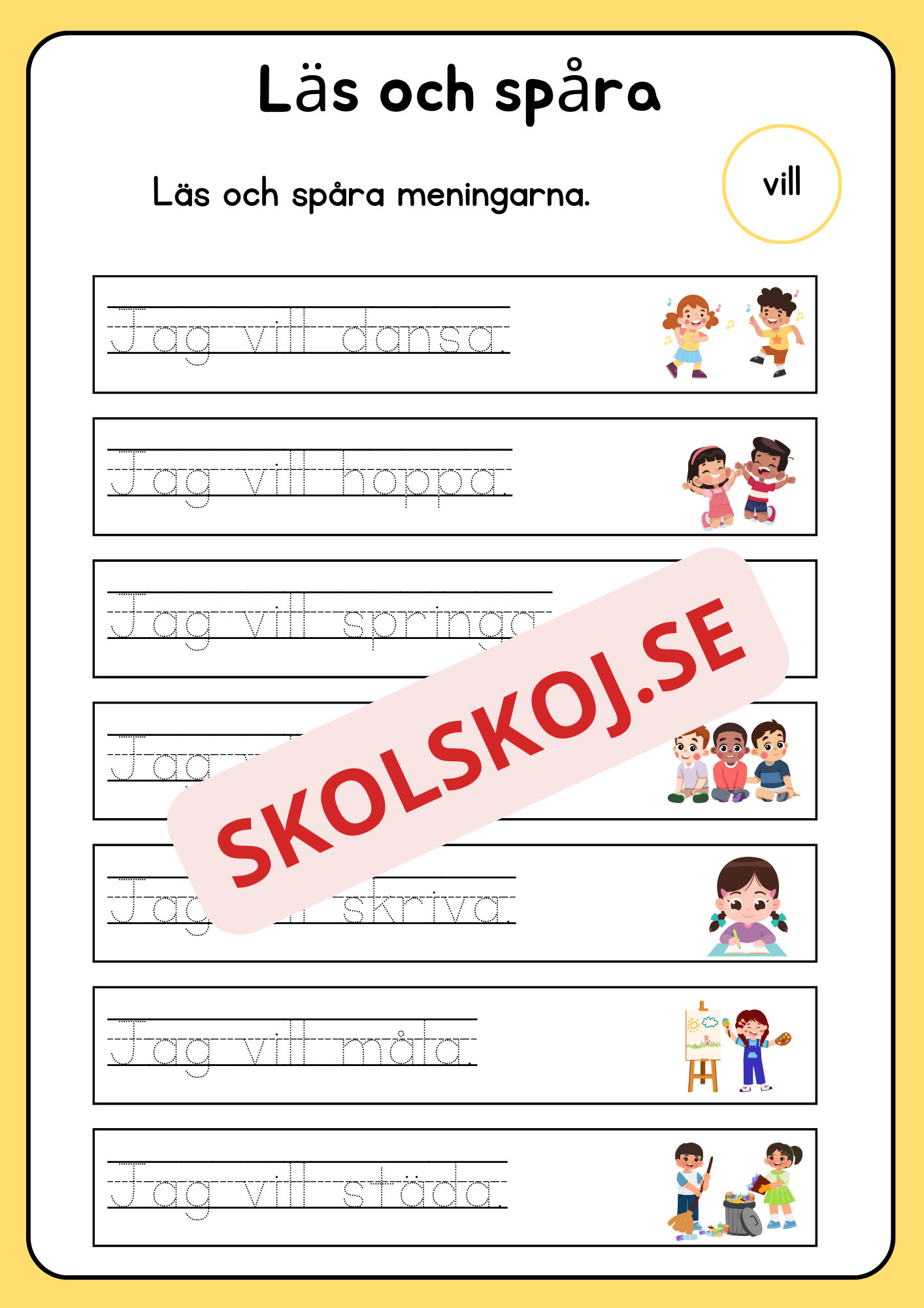 Läs och spåra meningarna