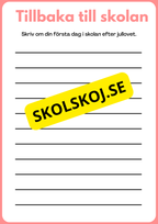 Tillbaka till skolan åk 3 - 4 - (Jullov)