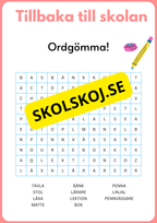 Tillbaka till skolan åk 3 - 4 - (Jullov)