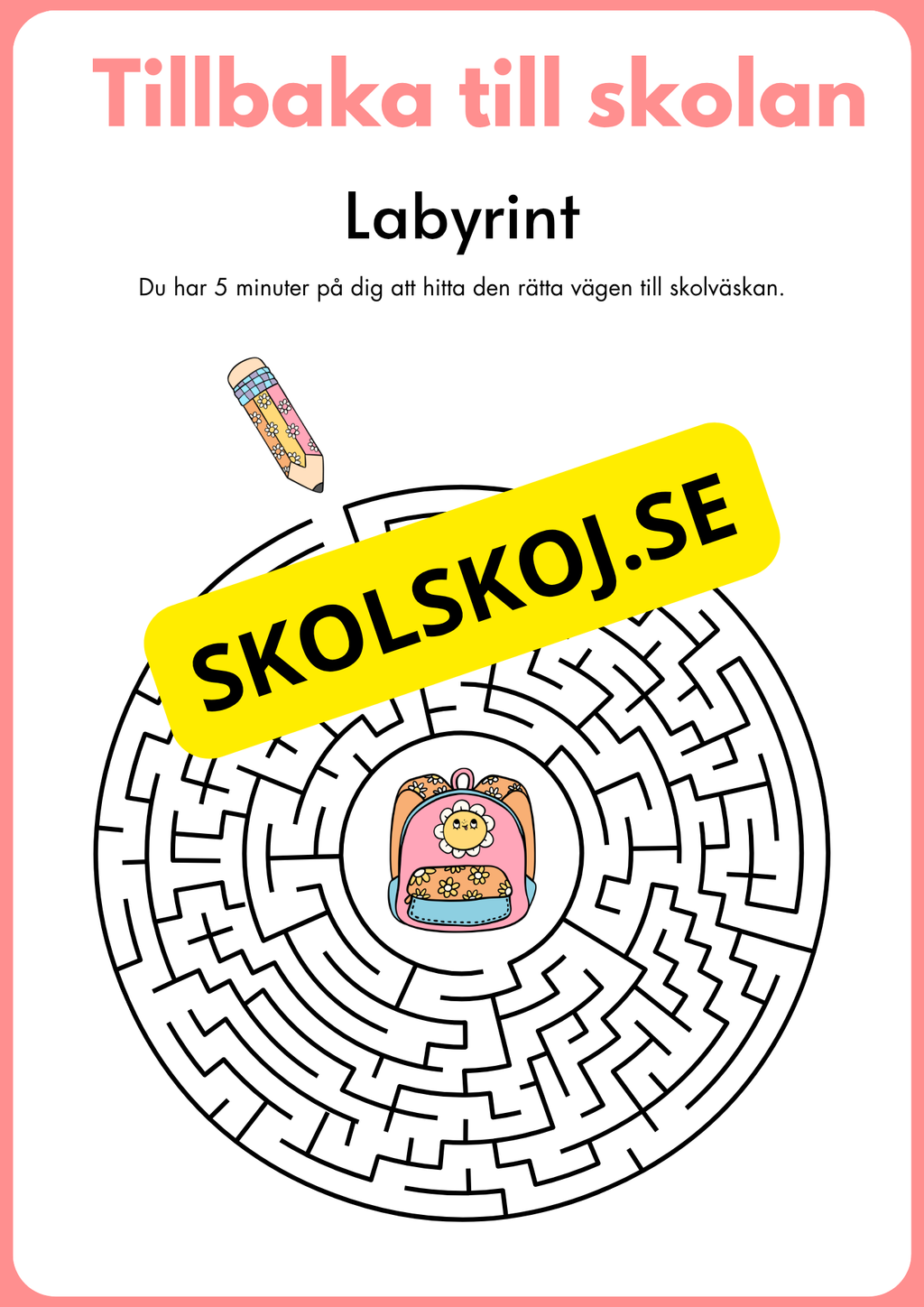 Tillbaka till skolan åk 3 - 4 - (Jullov)