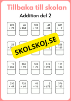Tillbaka till skolan åk 3 - 4 - (Jullov)