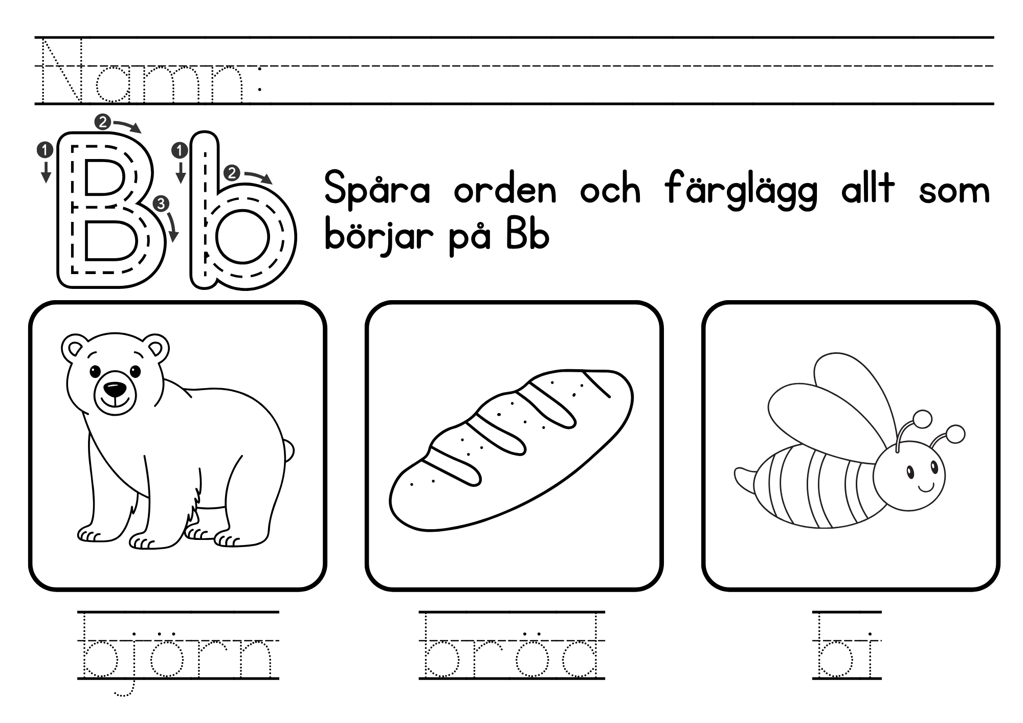 Jag spårar bokstäver - Jag lär mig alfabetet