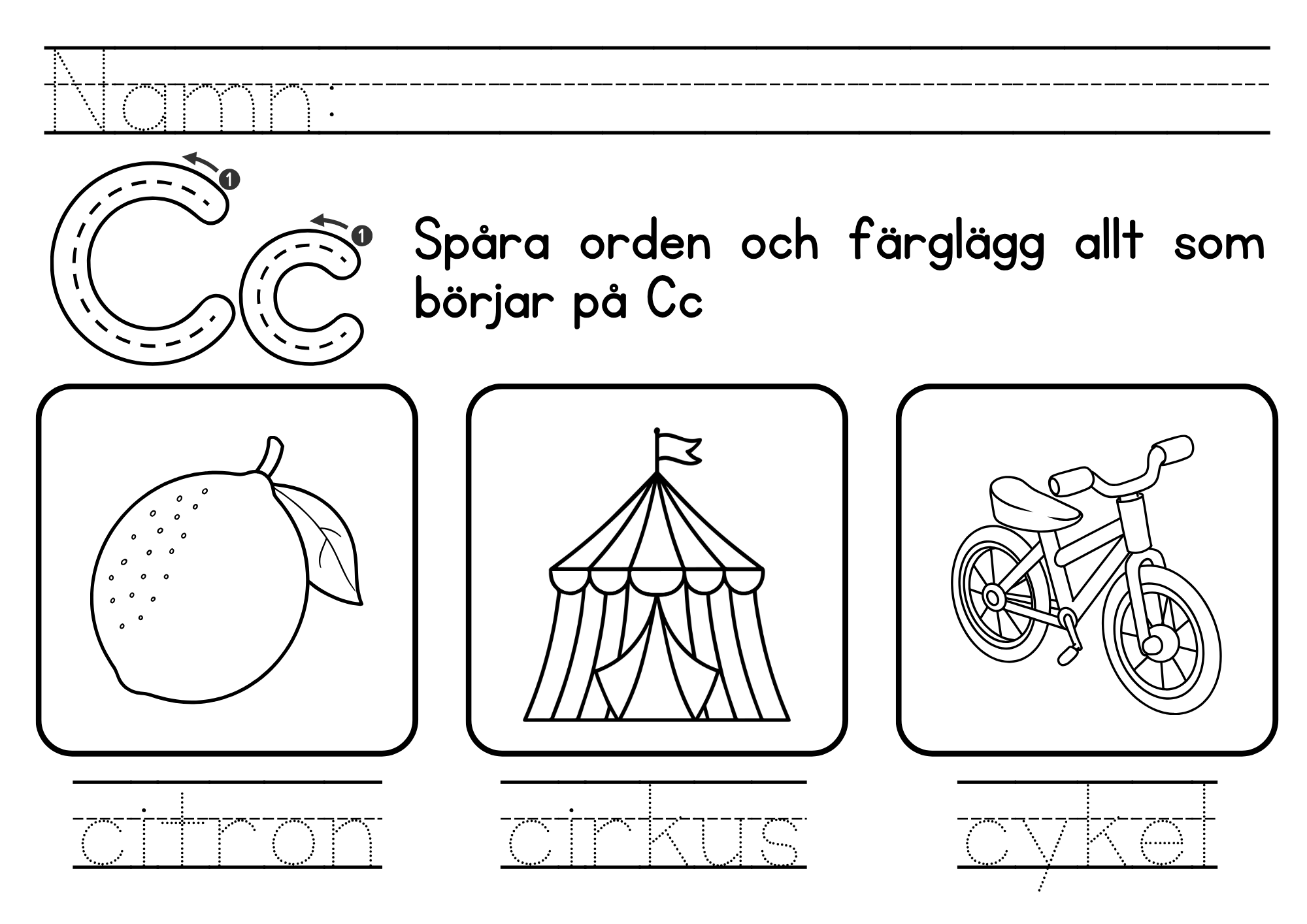 Jag spårar bokstäver - Jag lär mig alfabetet