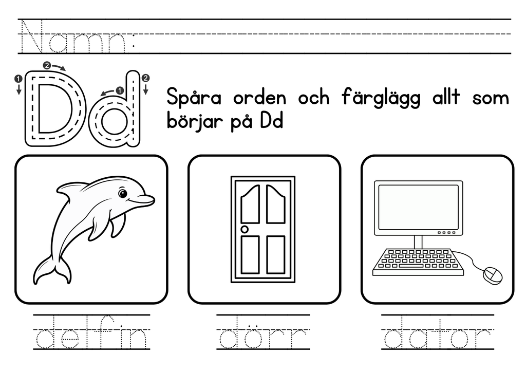 Jag spårar bokstäver - Jag lär mig alfabetet