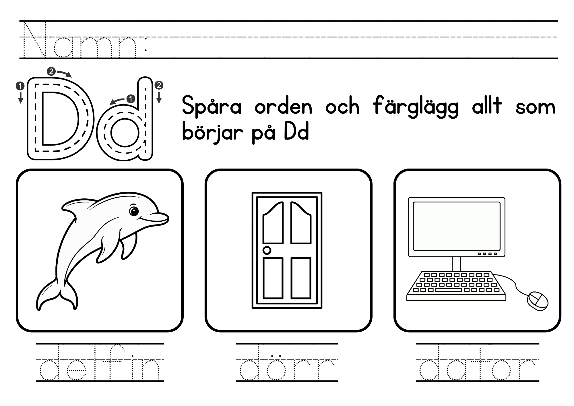 Jag spårar bokstäver - Jag lär mig alfabetet