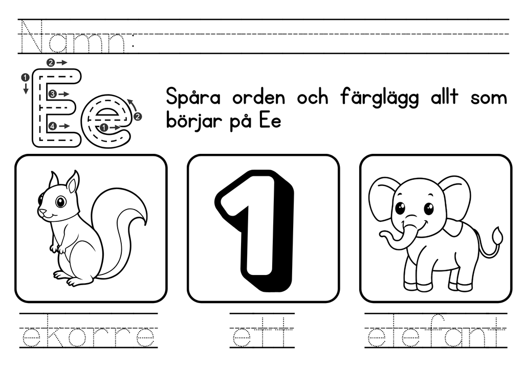 Jag spårar bokstäver - Jag lär mig alfabetet