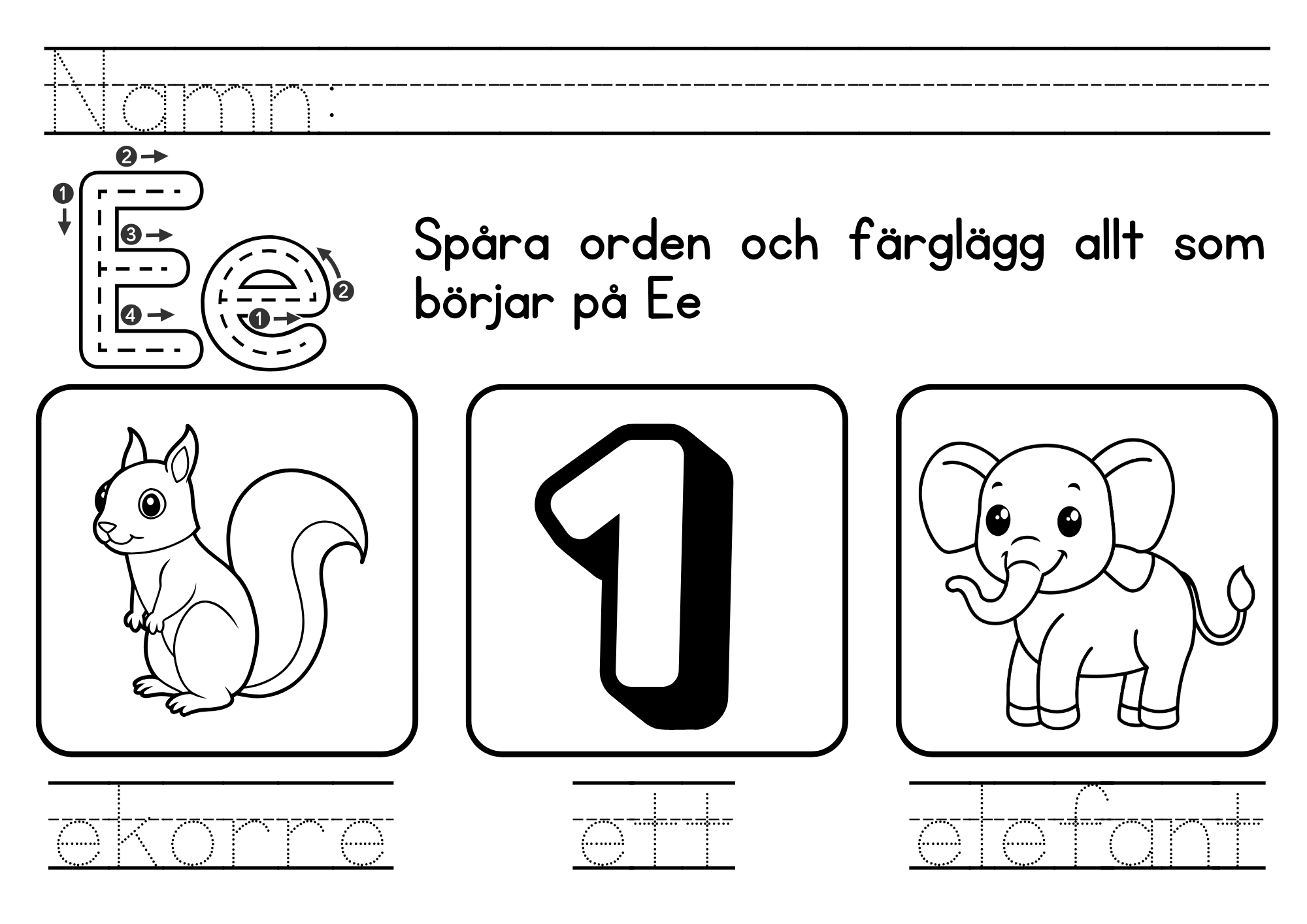 Jag spårar bokstäver - Jag lär mig alfabetet