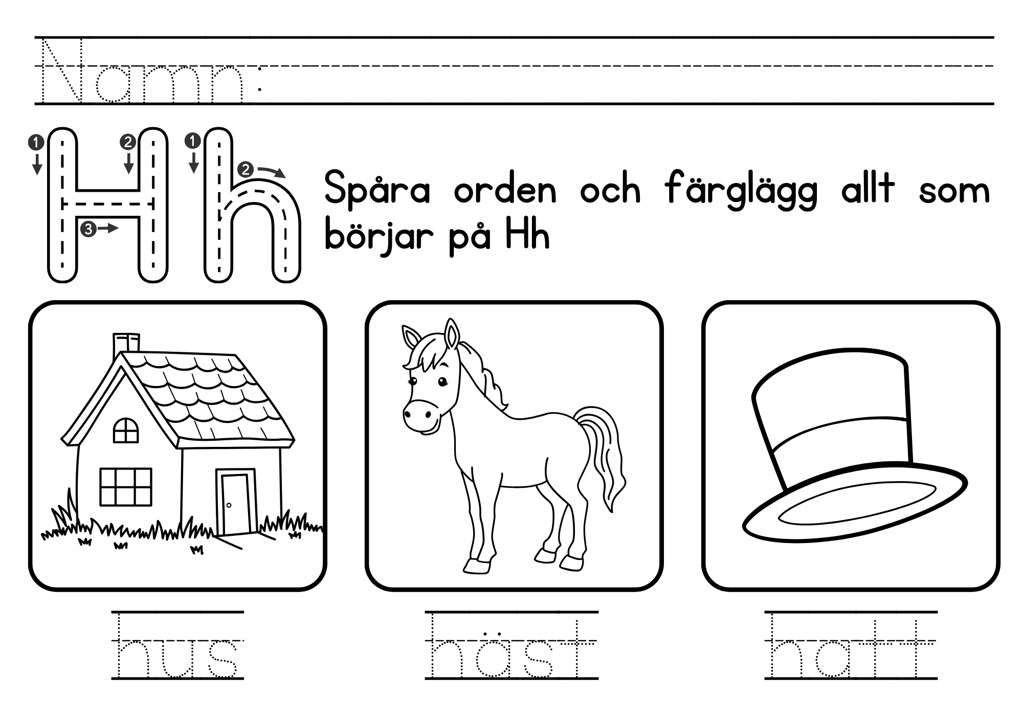 Jag spårar bokstäver - Jag lär mig alfabetet