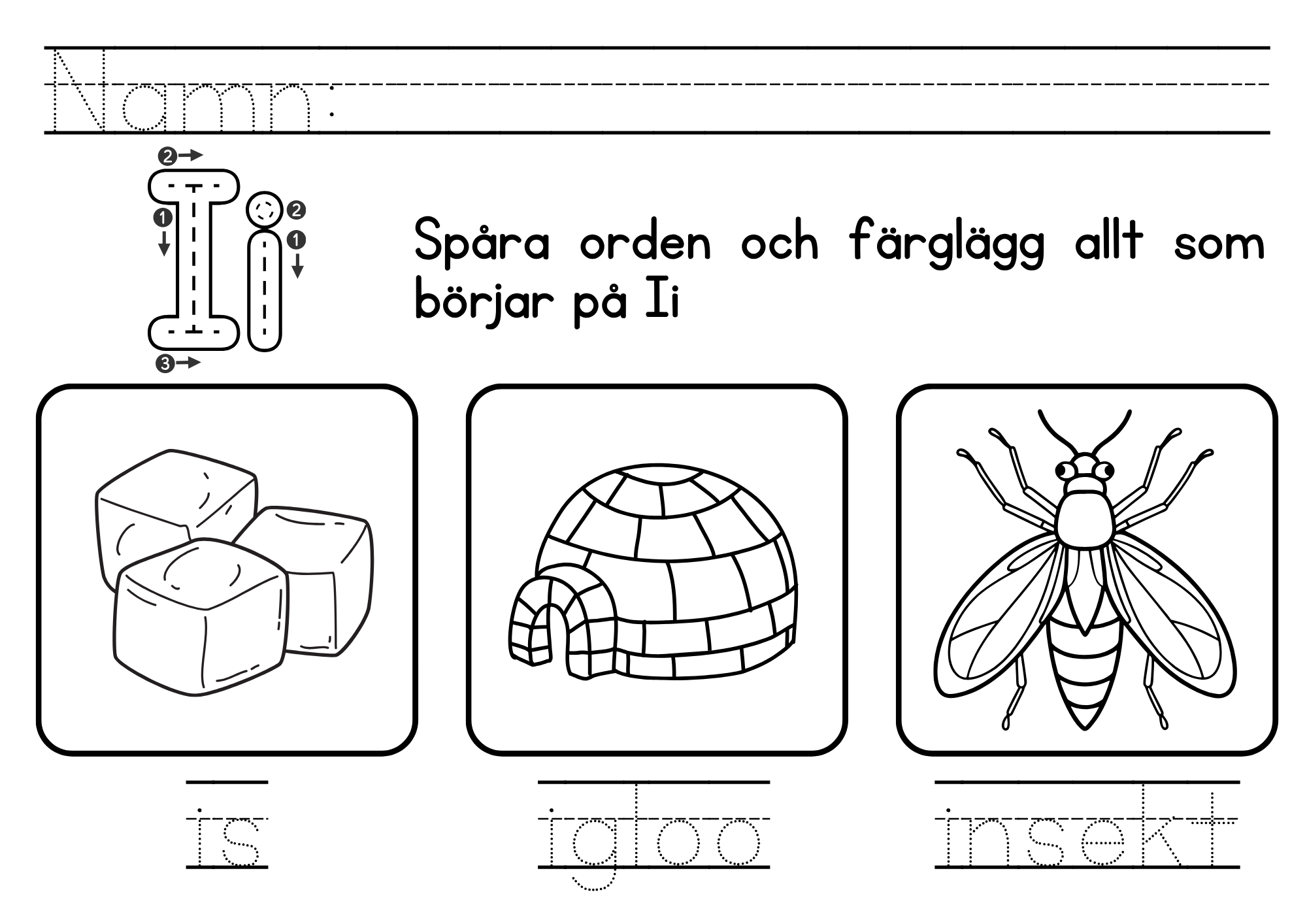Jag spårar bokstäver - Jag lär mig alfabetet