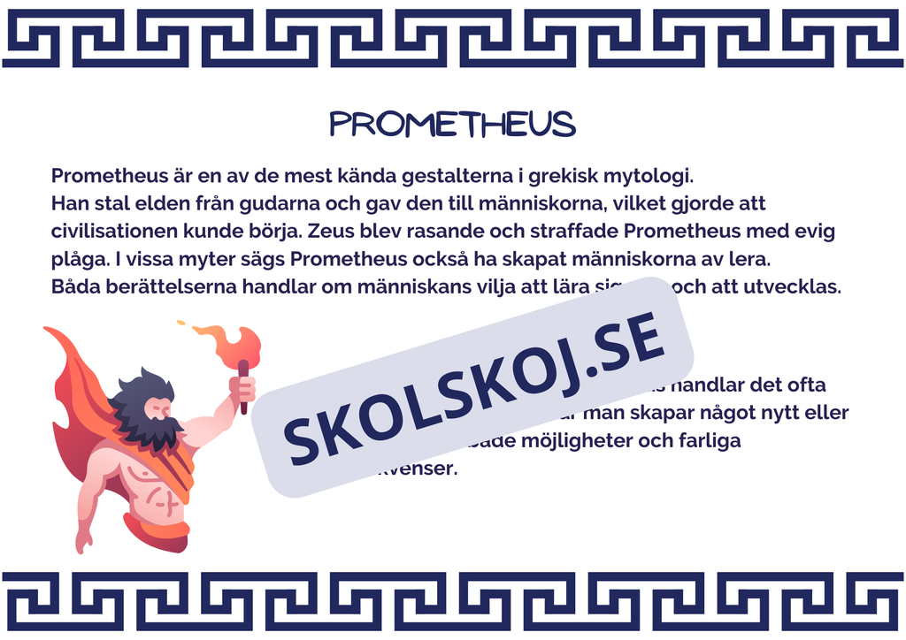 Klassisk mytologi - Vanliga litterära hänsyftningar + Frågor