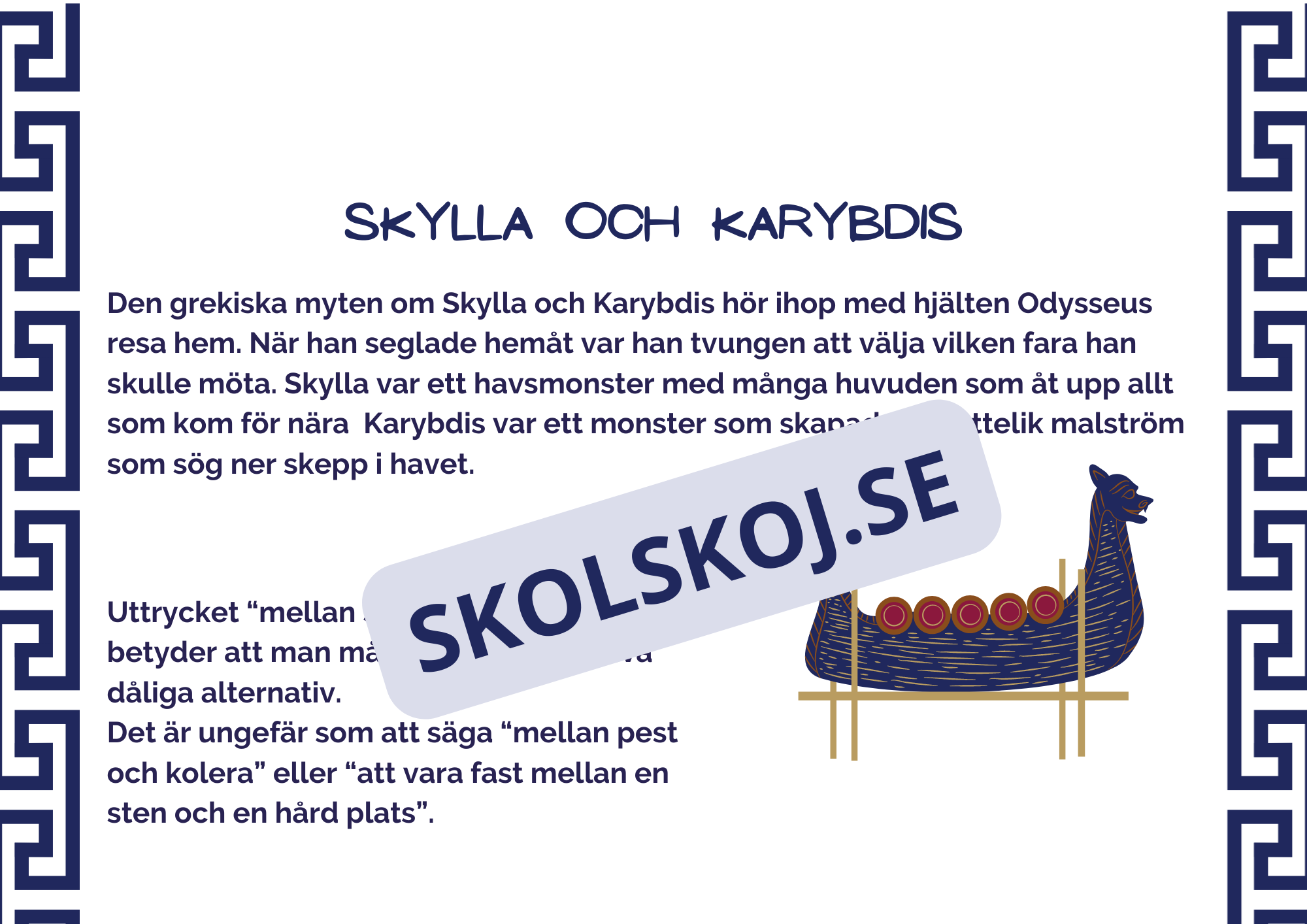 Klassisk mytologi - Vanliga litterära hänsyftningar + Frågor