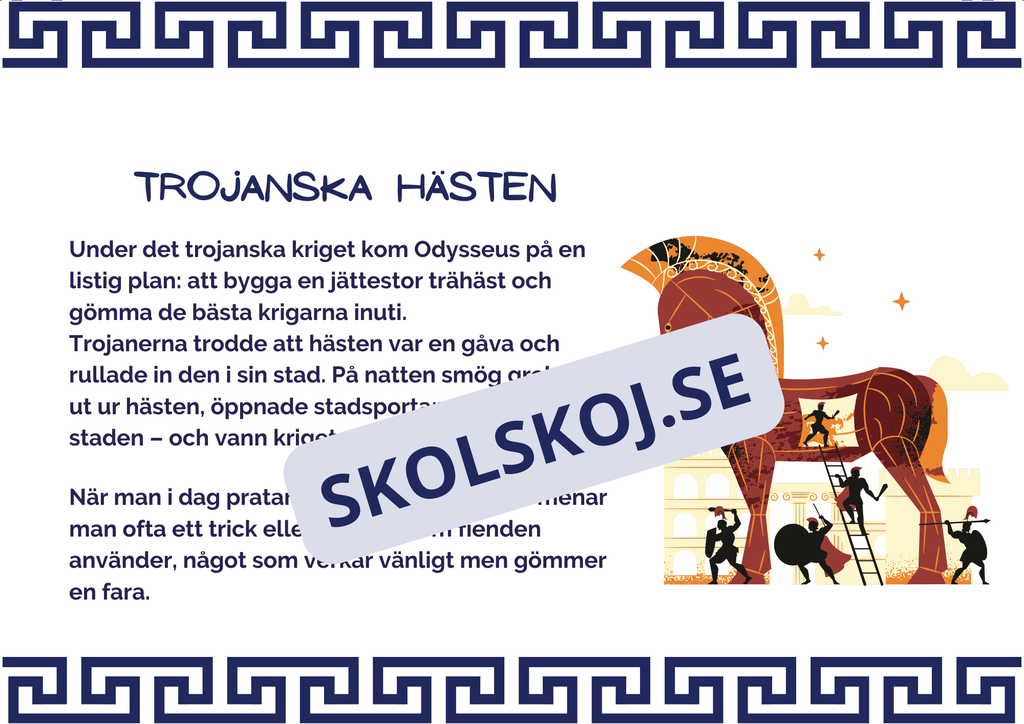 Klassisk mytologi - Vanliga litterära hänsyftningar + Frågor