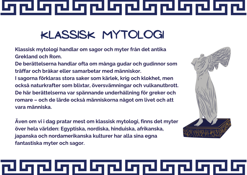 Klassisk mytologi - Vanliga litterära hänsyftningar + Frågor