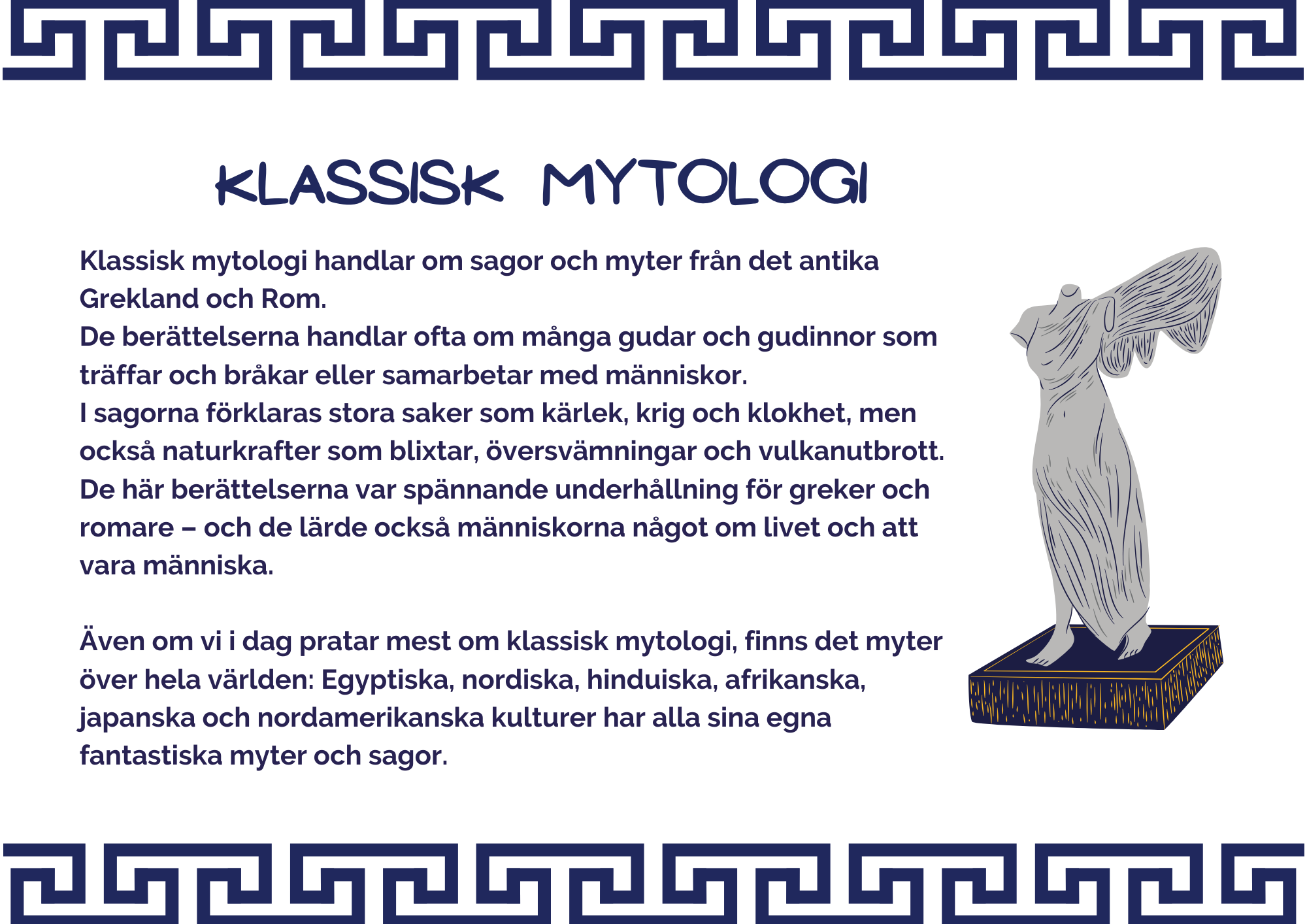 Klassisk mytologi - Vanliga litterära hänsyftningar + Frågor