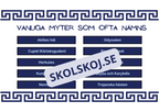 Klassisk mytologi - Vanliga litterära hänsyftningar + Frågor