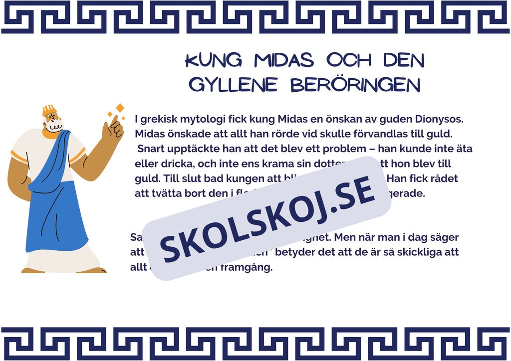 Klassisk mytologi - Vanliga litterära hänsyftningar + Frågor