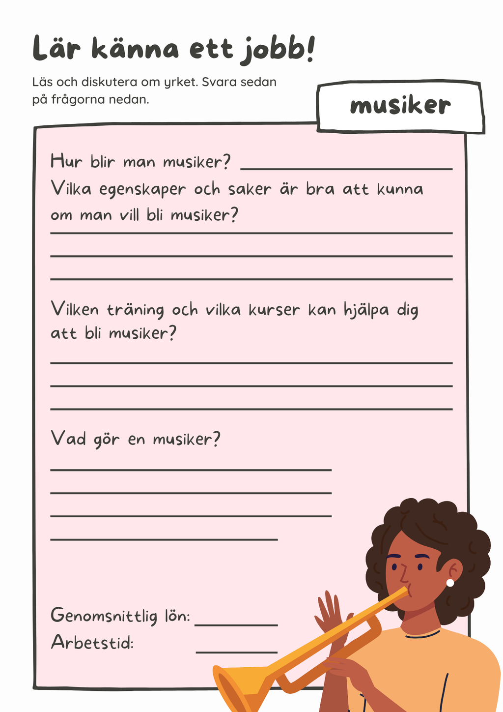 Lär känna ett jobb - Häfte