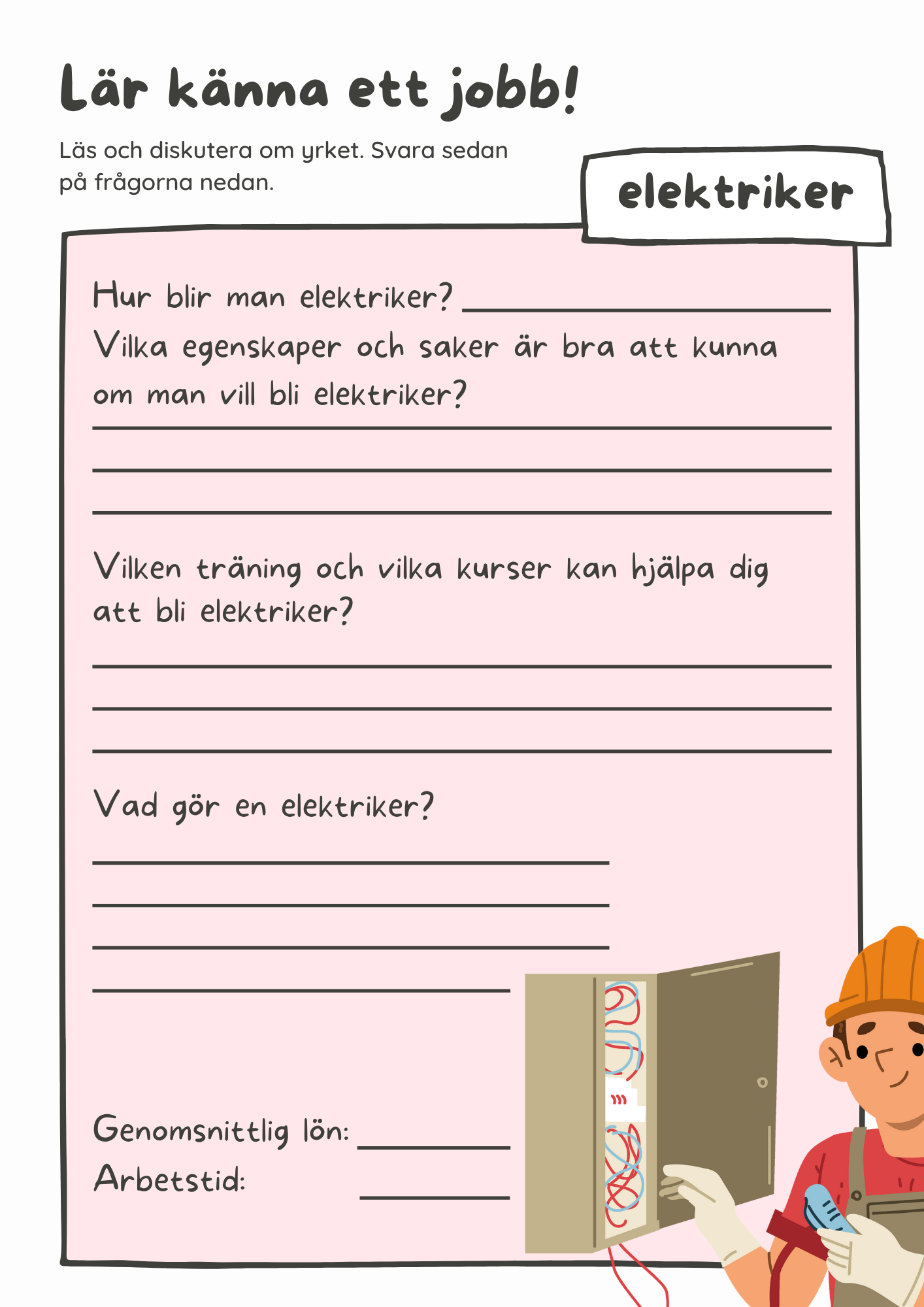 Lär känna ett jobb - Häfte