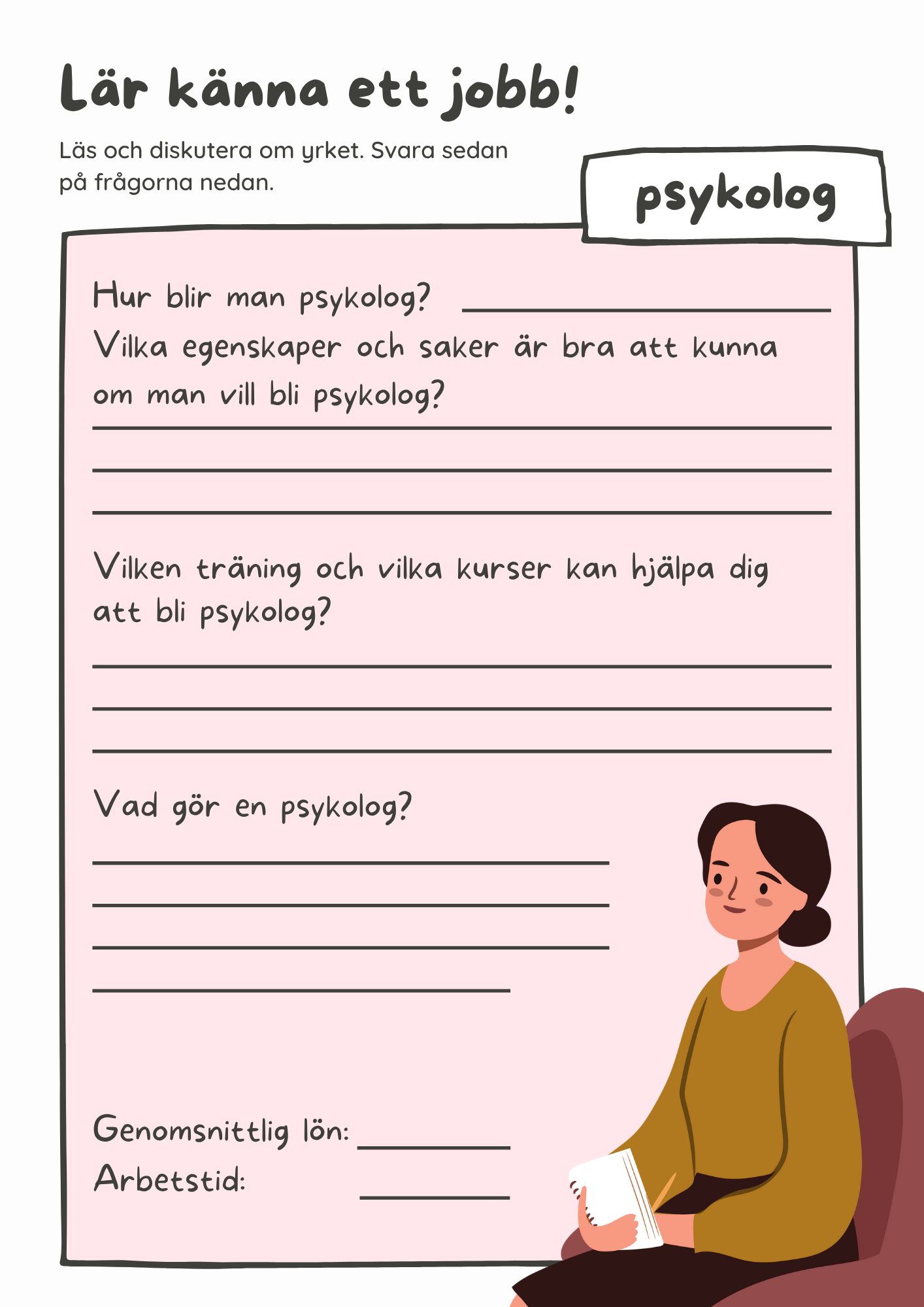 Lär känna ett jobb - Häfte
