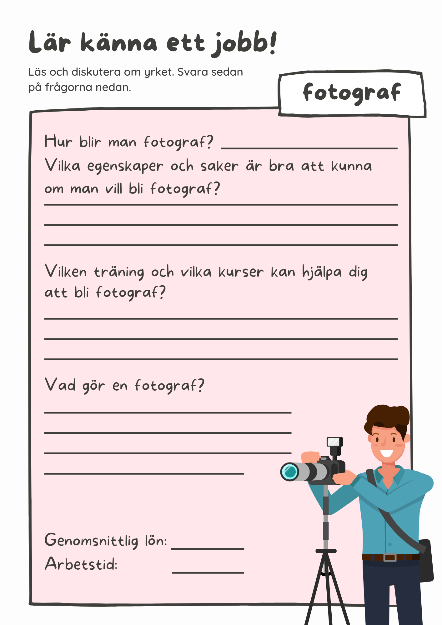 Lär känna ett jobb - Häfte