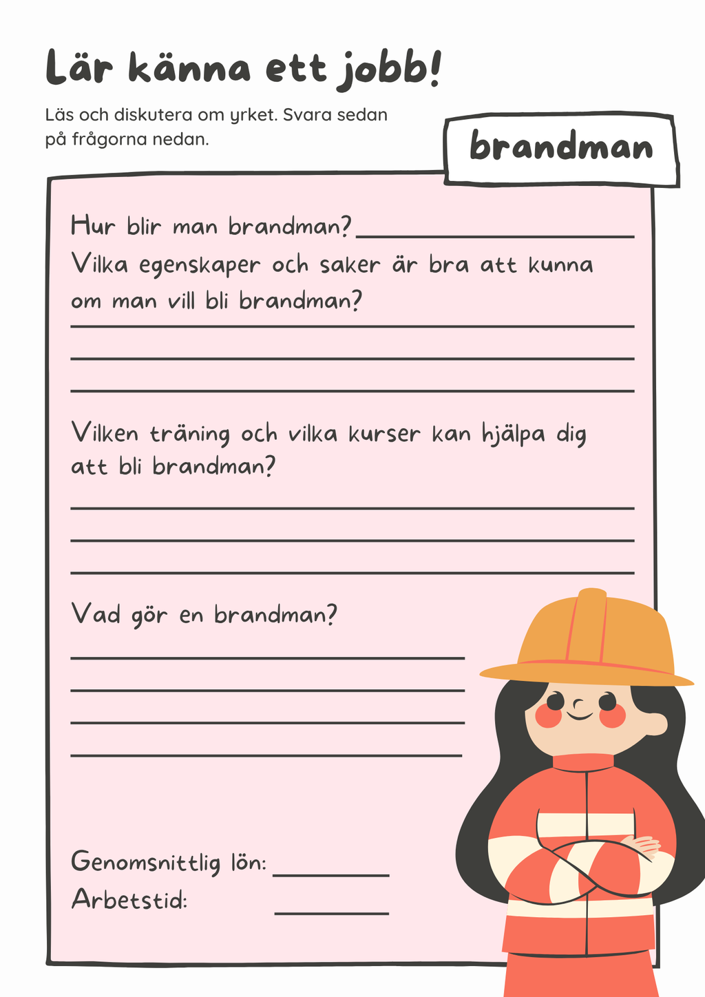 Lär känna ett jobb - Häfte