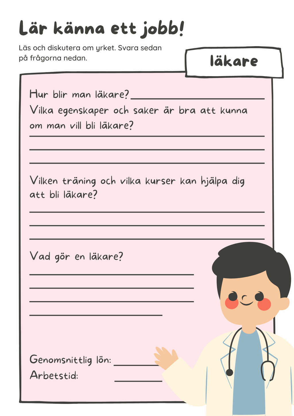 Lär känna ett jobb - Häfte