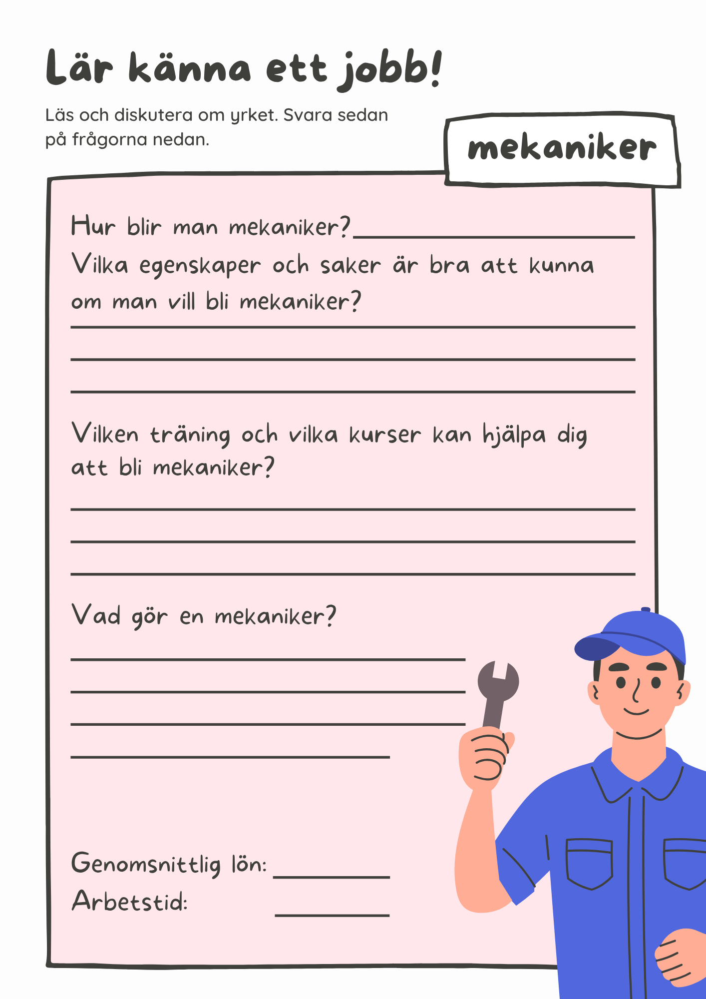 Lär känna ett jobb - Häfte