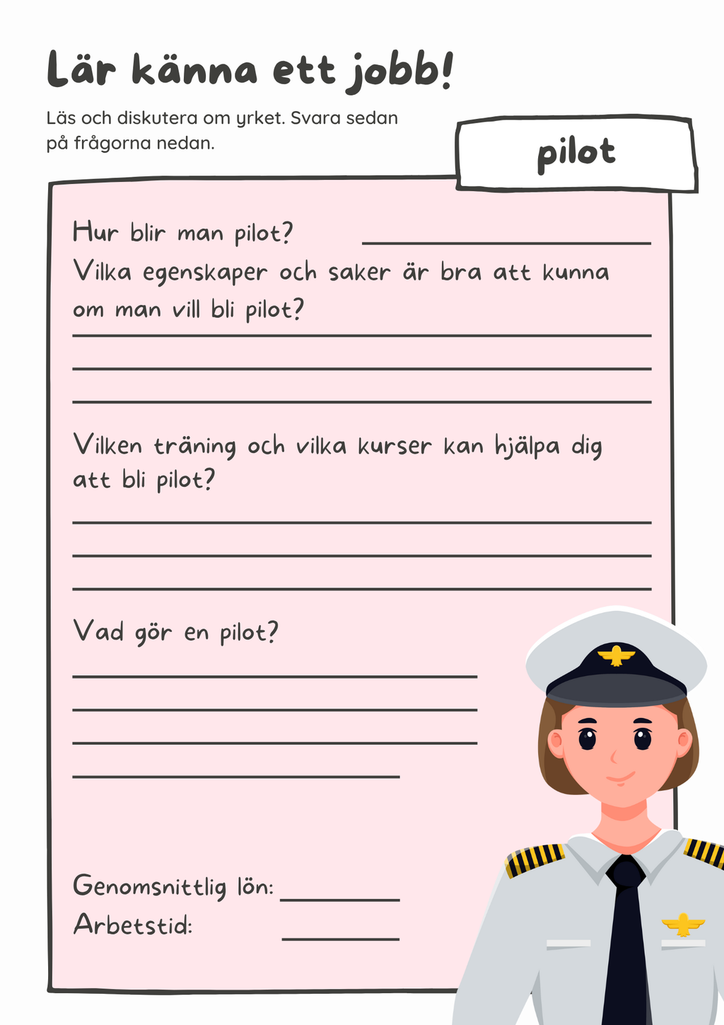 Lär känna ett jobb - Häfte