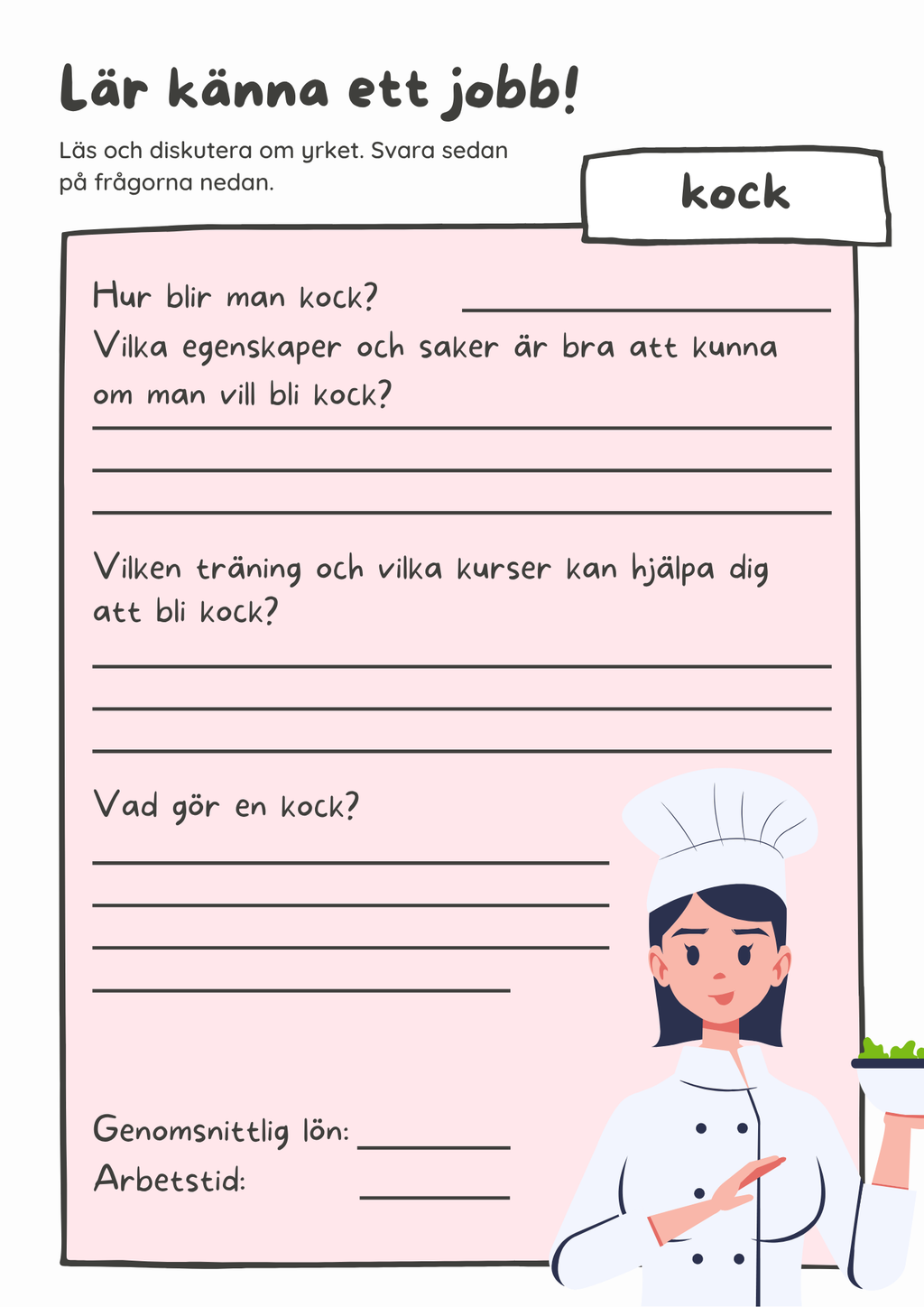 Lär känna ett jobb - Häfte