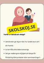 Vad är demokrati? - Läsförståelse + frågor