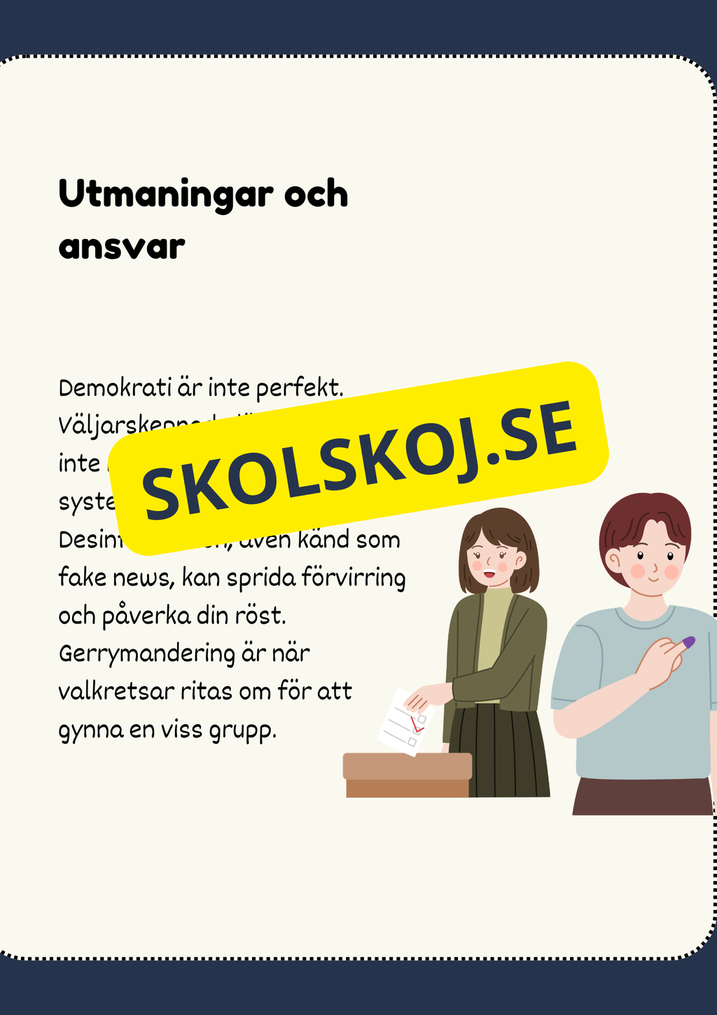 Vad är demokrati? - Läsförståelse + frågor