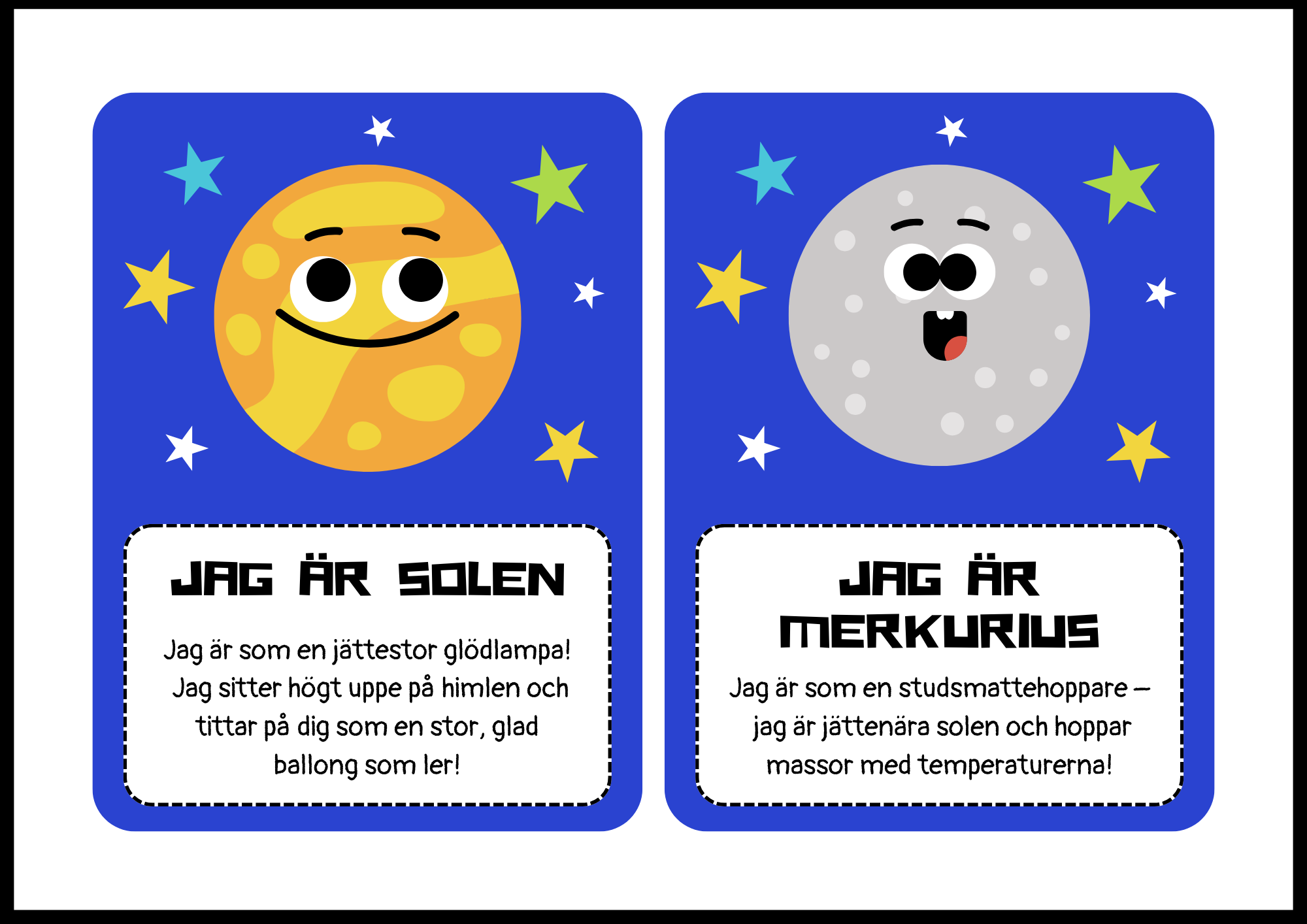 Solsystemets flashkort