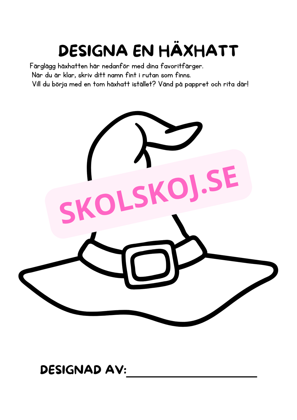 Designa en häxhatt