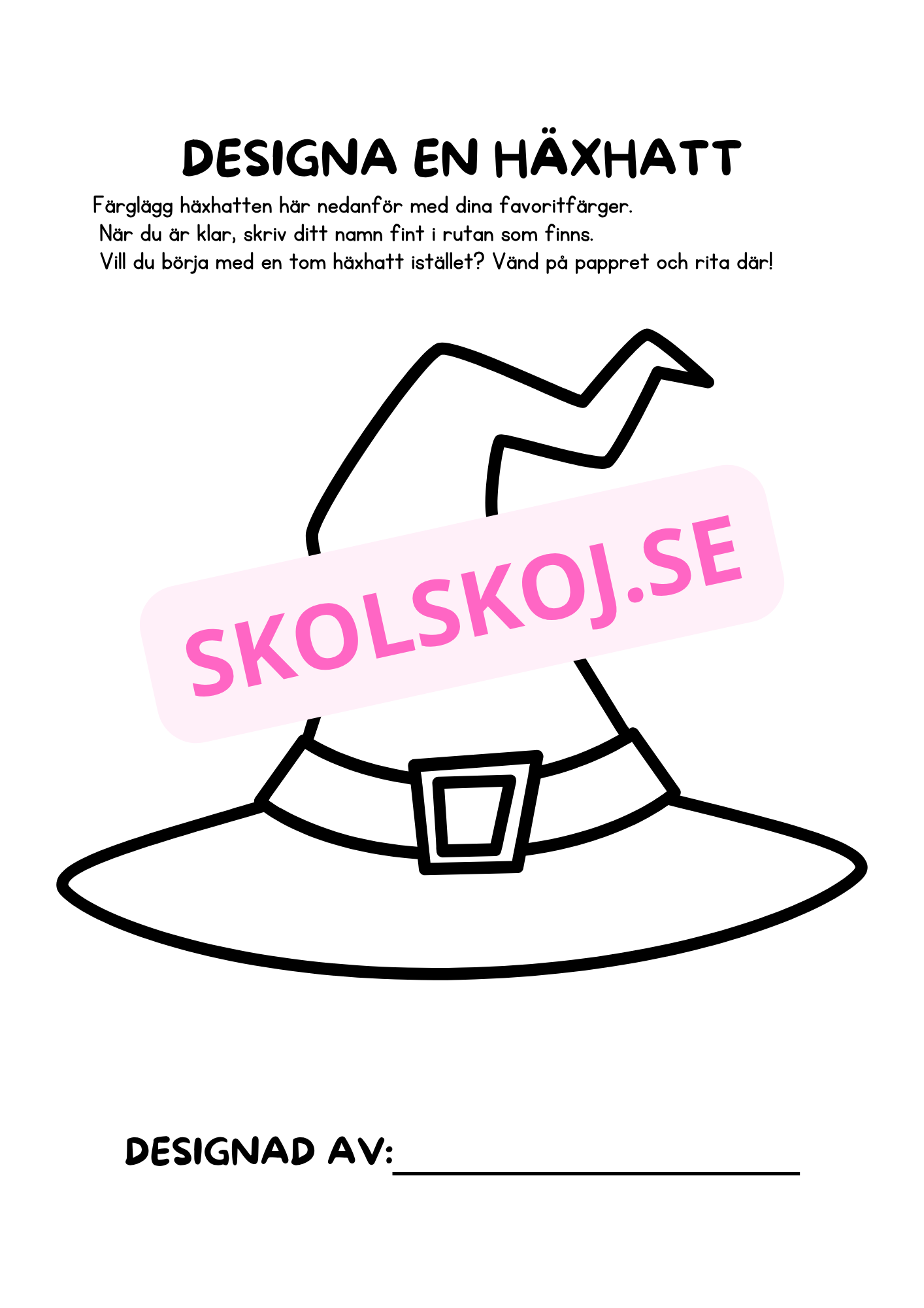 Designa en häxhatt