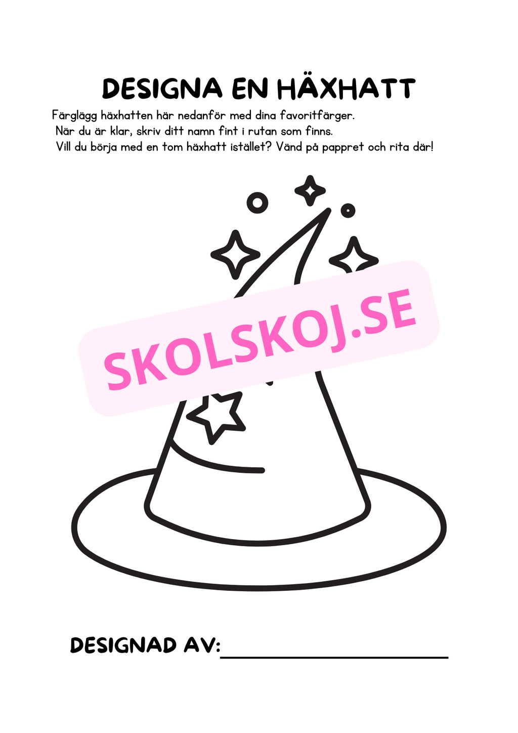 Designa en häxhatt