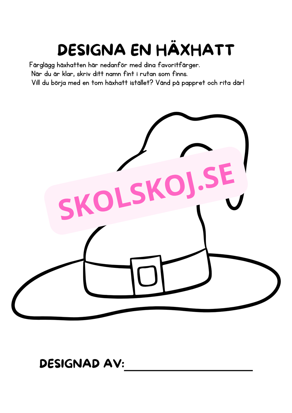 Designa en häxhatt