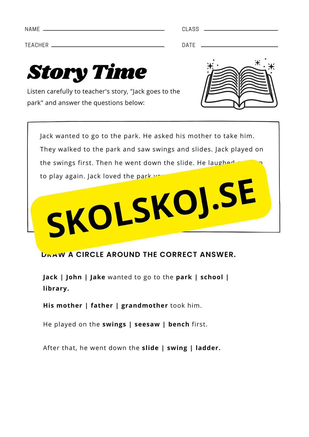 Story time - English