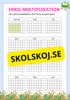 Stort paket - Träna multiplikation 0 - 10 - 45 sidor