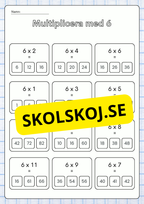 Stort paket - Träna multiplikation 0 - 10 - 45 sidor