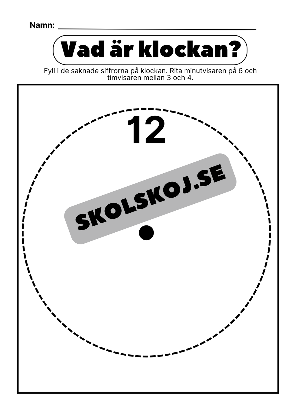 Vad är klockan - Halv, hel - Häfte