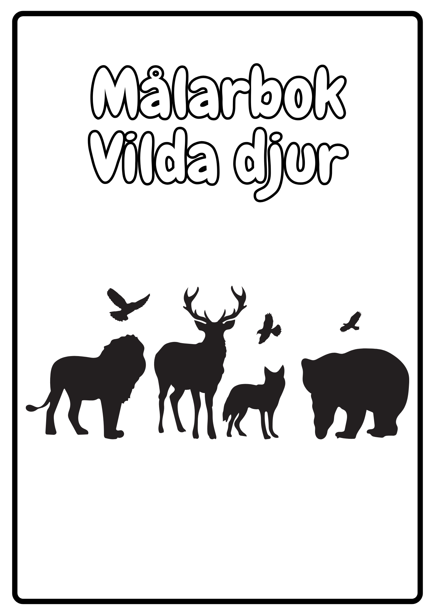 Målarbok - Vilda djur