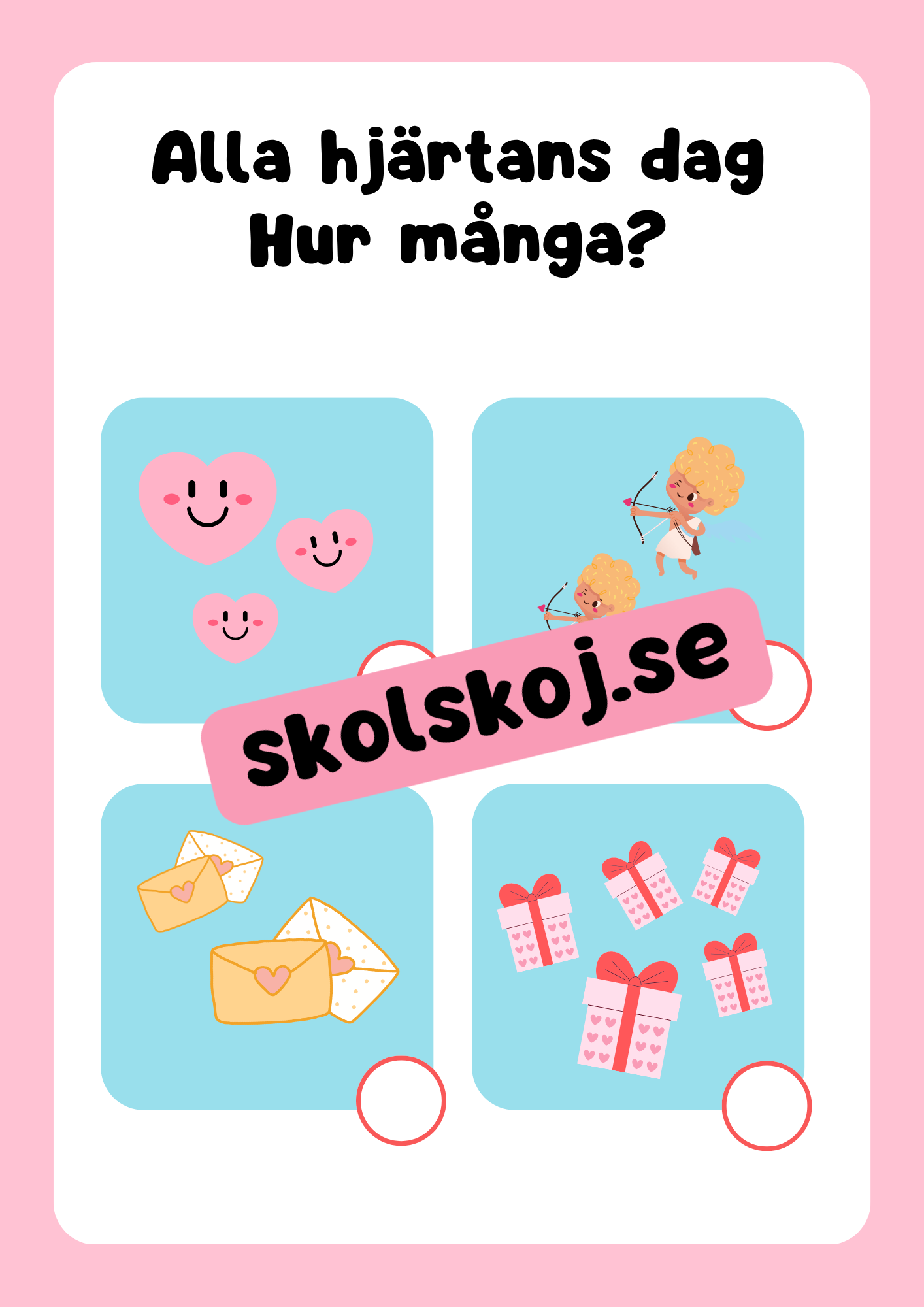 Alla hjärtans dag - Blandade uppgifter