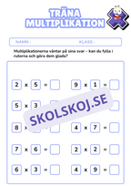 Träna multiplikation - Häfte