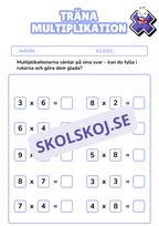 Träna multiplikation - Häfte
