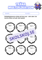 Träna multiplikation - Häfte