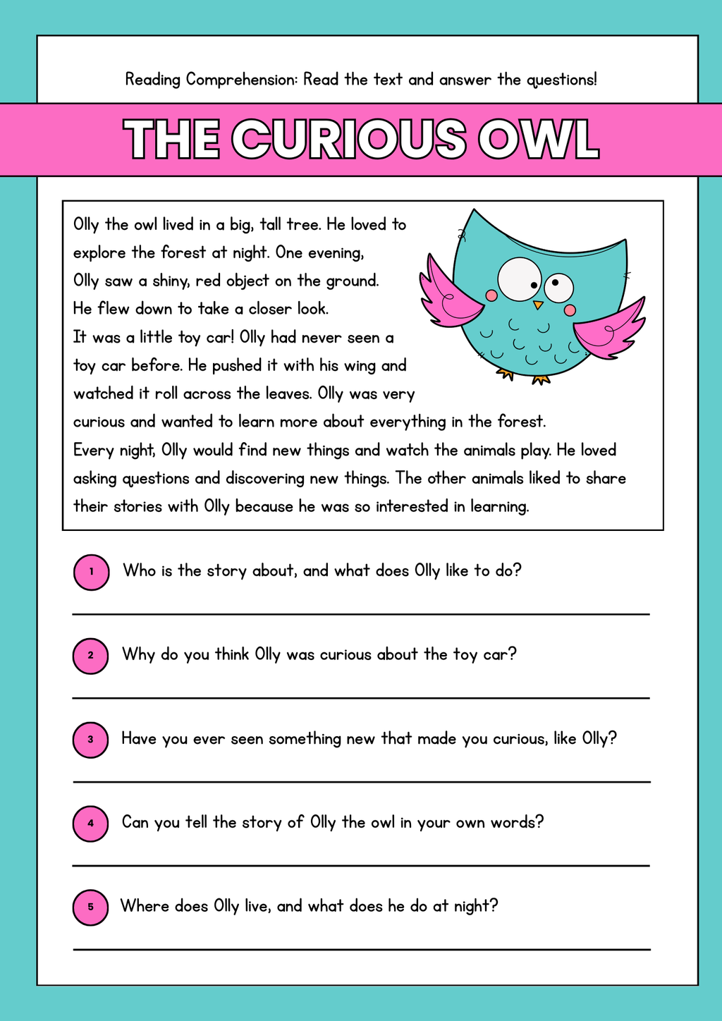 Reading Comprehension - Engelska - 13 texter