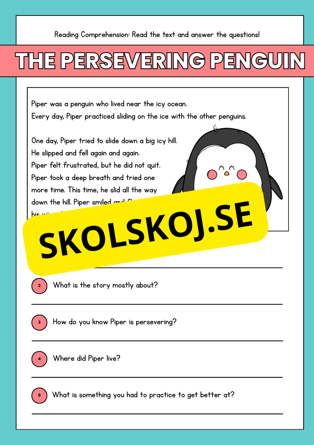 Reading Comprehension - Engelska - 13 texter